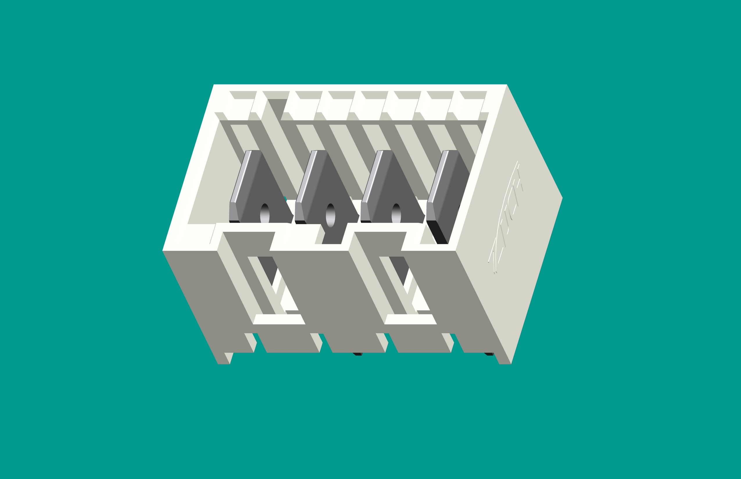RAST5針座-4位立式針座本色/高灼熱絲